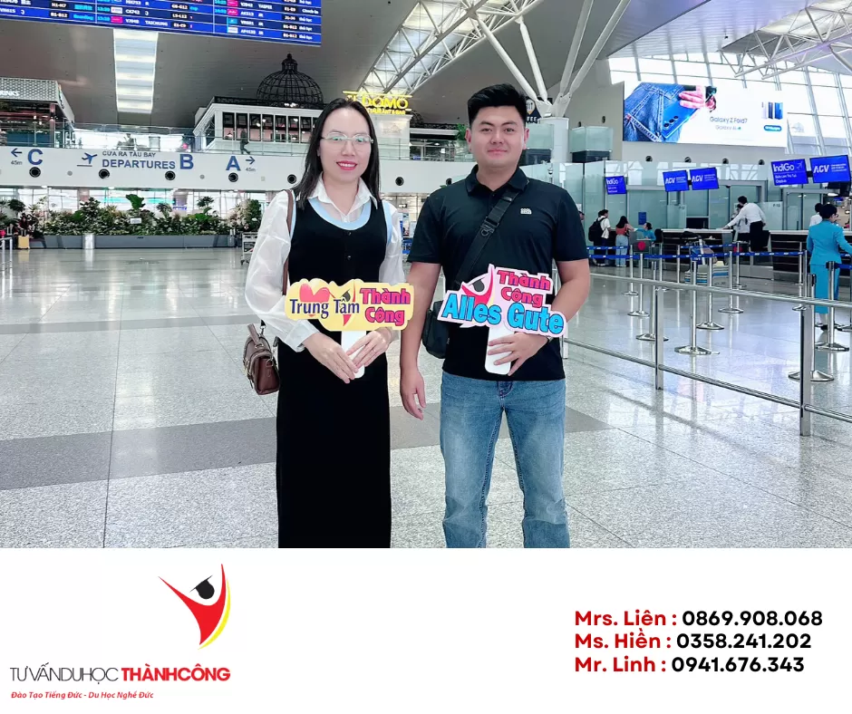 TIỄN SÂN BAY HỌC VIÊN LÊ VĂN DUẨN – KHỞI ĐẦU HÀNH TRÌNH TẠI ĐỨC