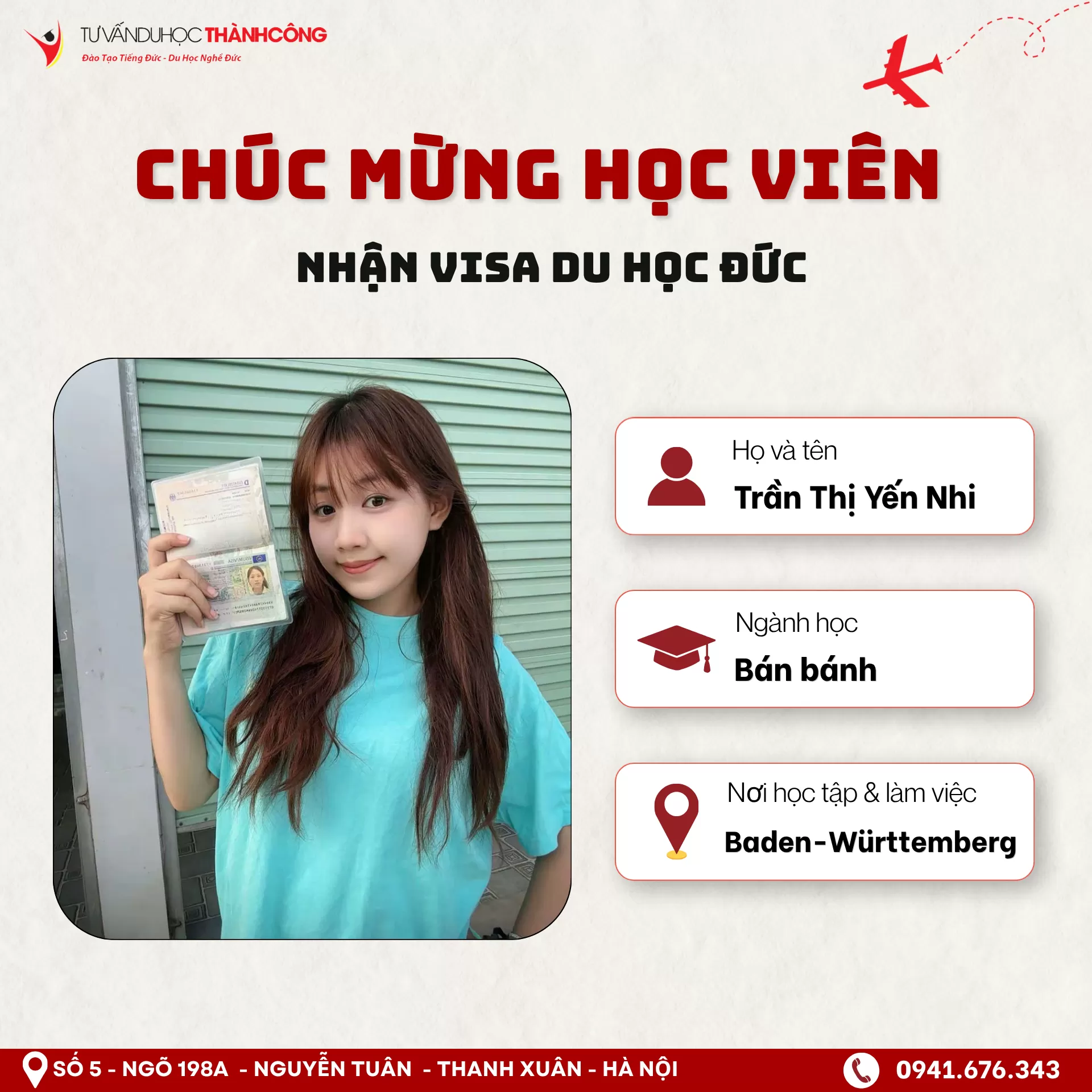 TIN VUI VISA ĐỨC TIẾP TỤC CẬP BẾN TẠI THÀNH CÔNG!