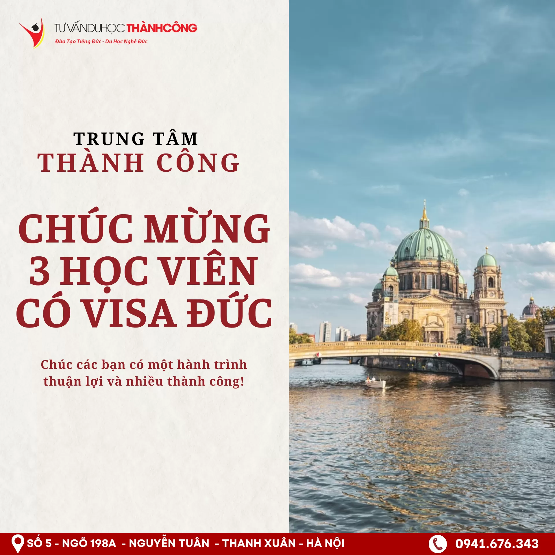 TIN VUI VISA ĐỨC TIẾP TỤC CẬP BẾN TẠI THÀNH CÔNG!