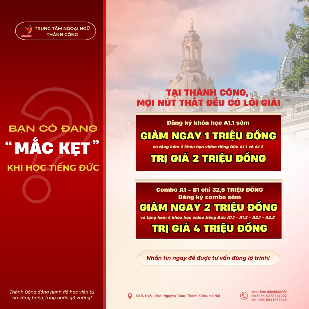 3 KIỂU “MẮC KẸT” PHỔ BIẾN CỦA HỌC VIÊN TIẾNG ĐỨC