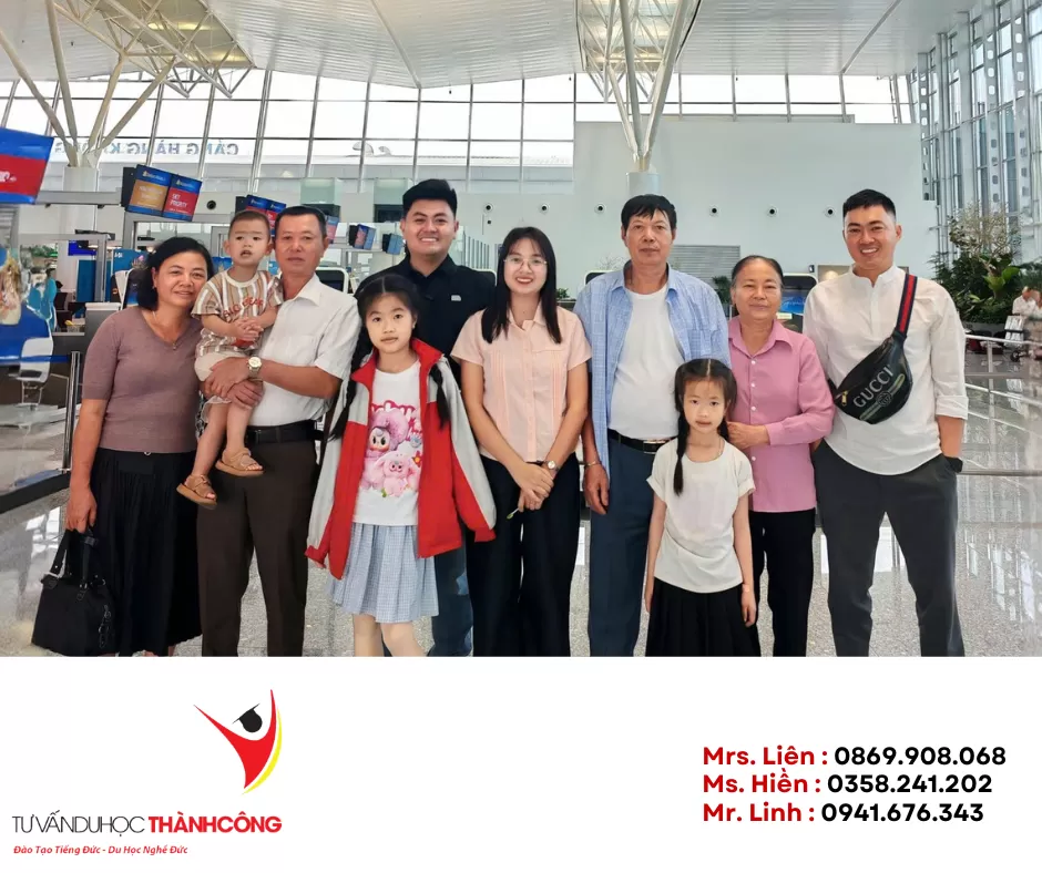 TIỄN SÂN BAY HỌC VIÊN LÊ VĂN DUẨN – KHỞI ĐẦU HÀNH TRÌNH TẠI ĐỨC