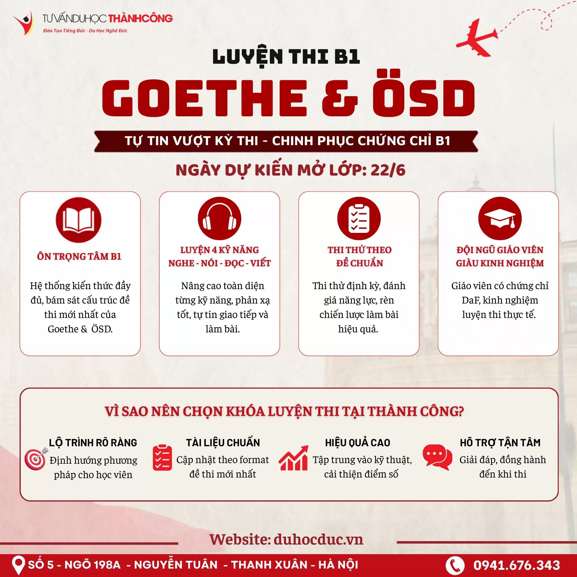 LUYỆN THI B1 GOETHE & ÖSD – TỰ TIN VƯỢT KỲ THI, CHINH PHỤC CHỨNG CHỈ B1
